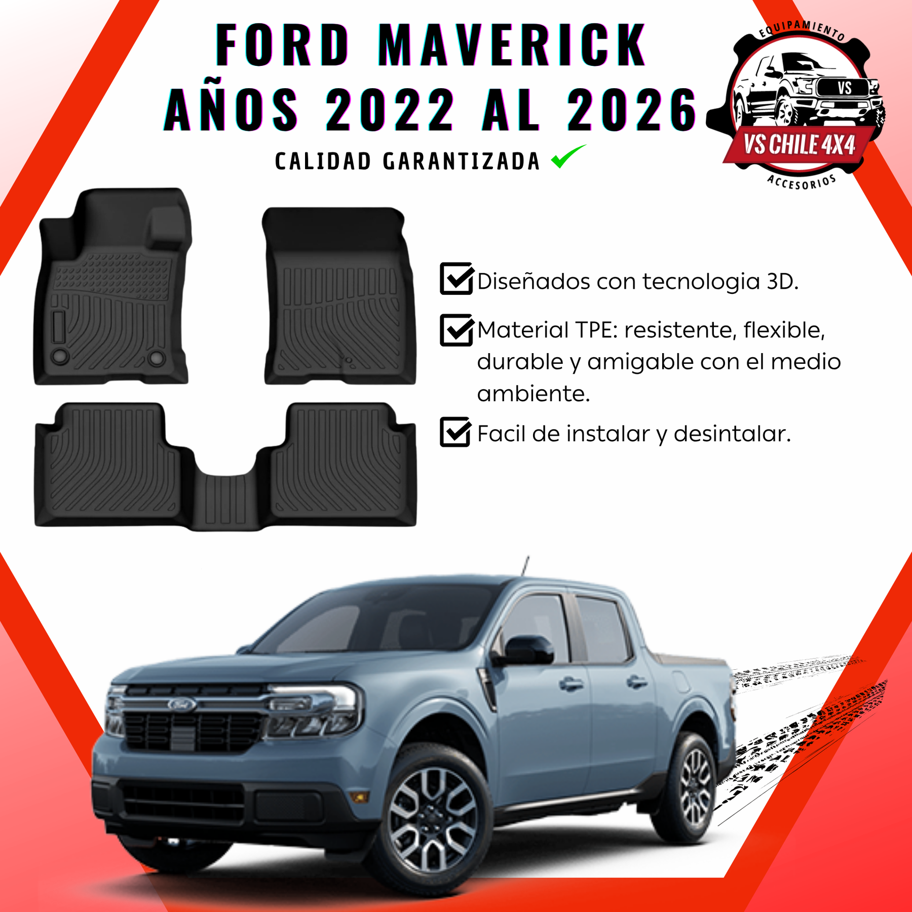 Pisos Calce Perfecto Ford Maverick (2022 - 2026)