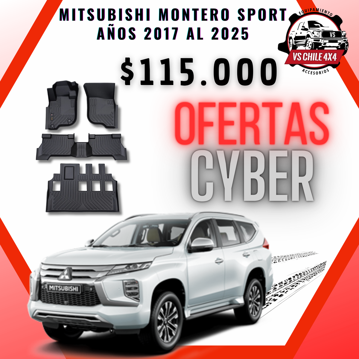 Pisos Calce Perfecto Mitsubishi Montero Sport (2017 - 2025)
