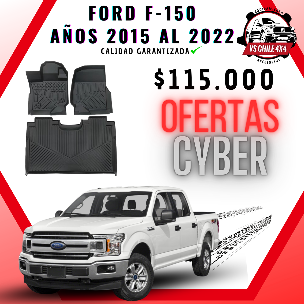 Pisos Calce Perfecto Ford F150 2015 - 2022
