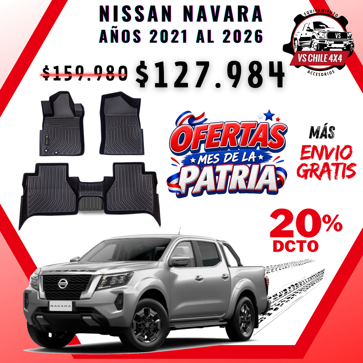 Pisos Calce Perfecto NISSAN NAVARA años 2021 al 2026