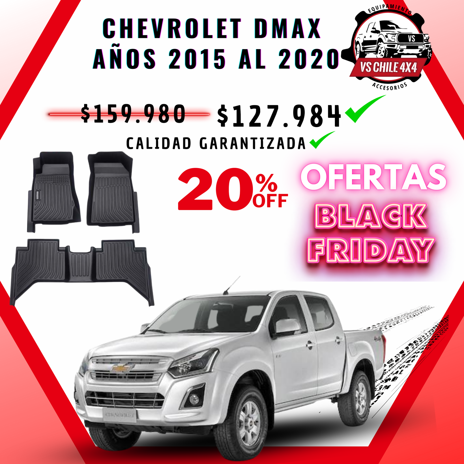 Pisos Calce Perfecto Chevrolet Dmax 2015 - 2020
