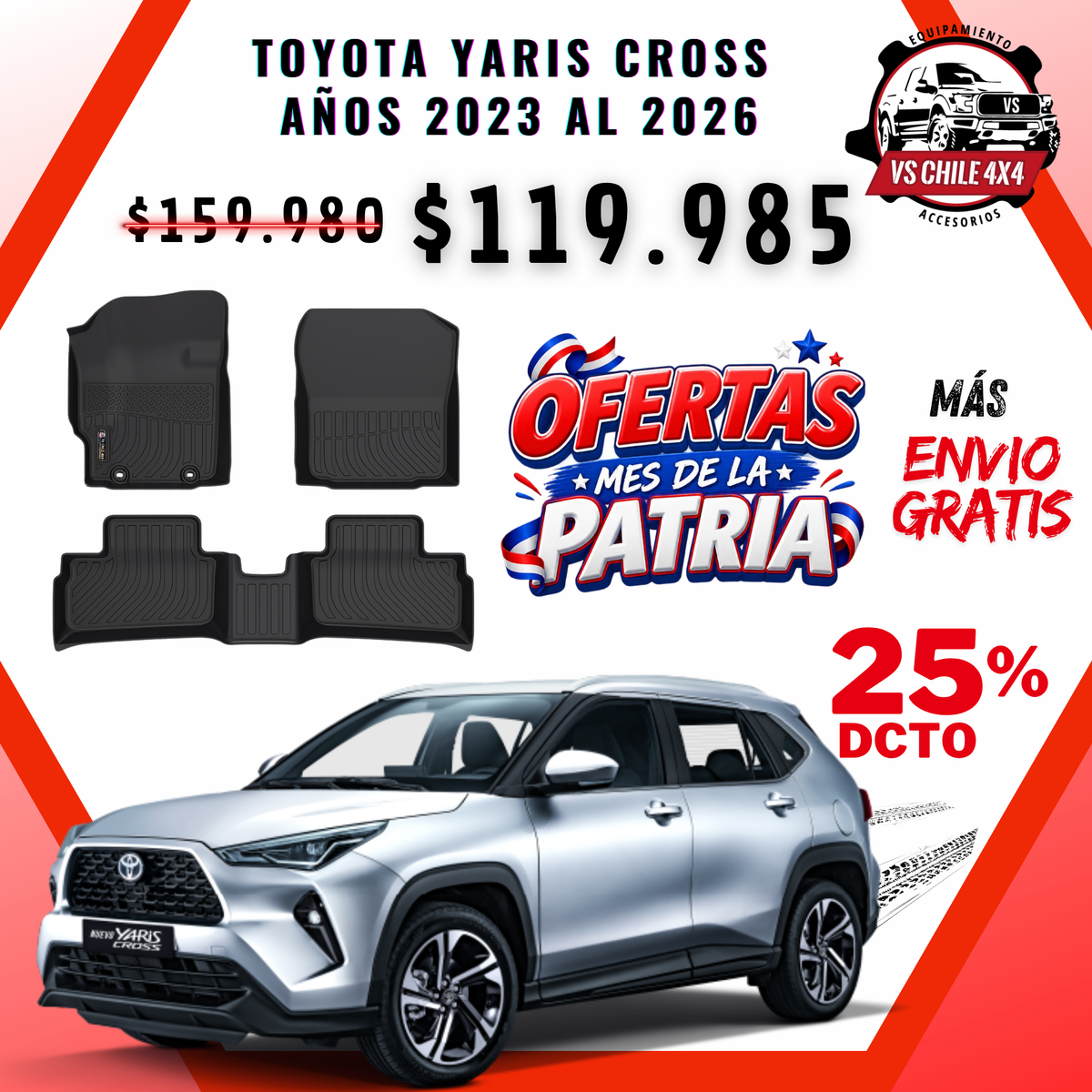 Pisos Calce Perfecto Toyota Yaris Cross (2023 - 2026)