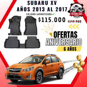 Pisos Calce Perfecto Subaru XV 2013 al 2017