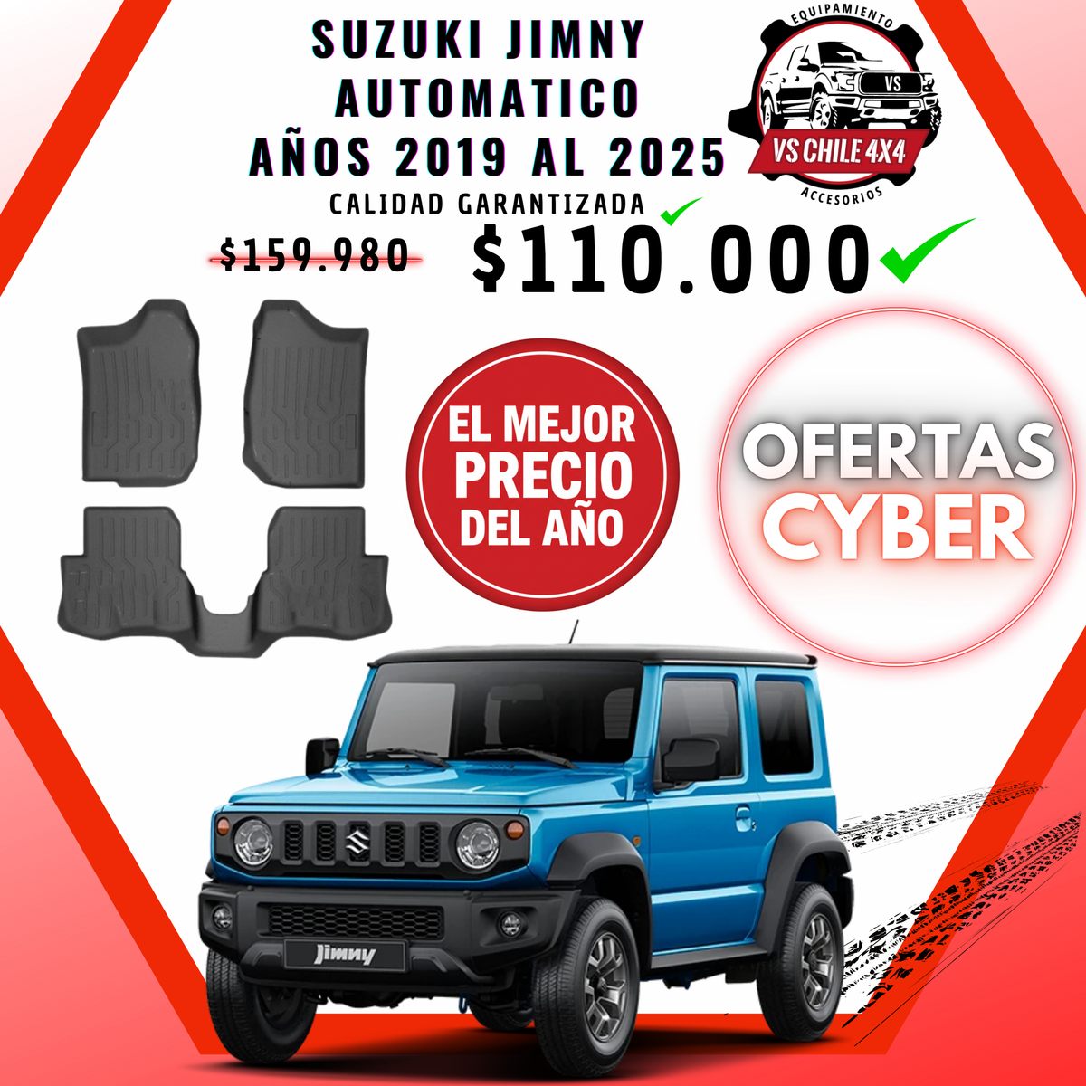 Pisos Calce Perfecto Suzuki Jimny Automatico 3P 2019 al 2025