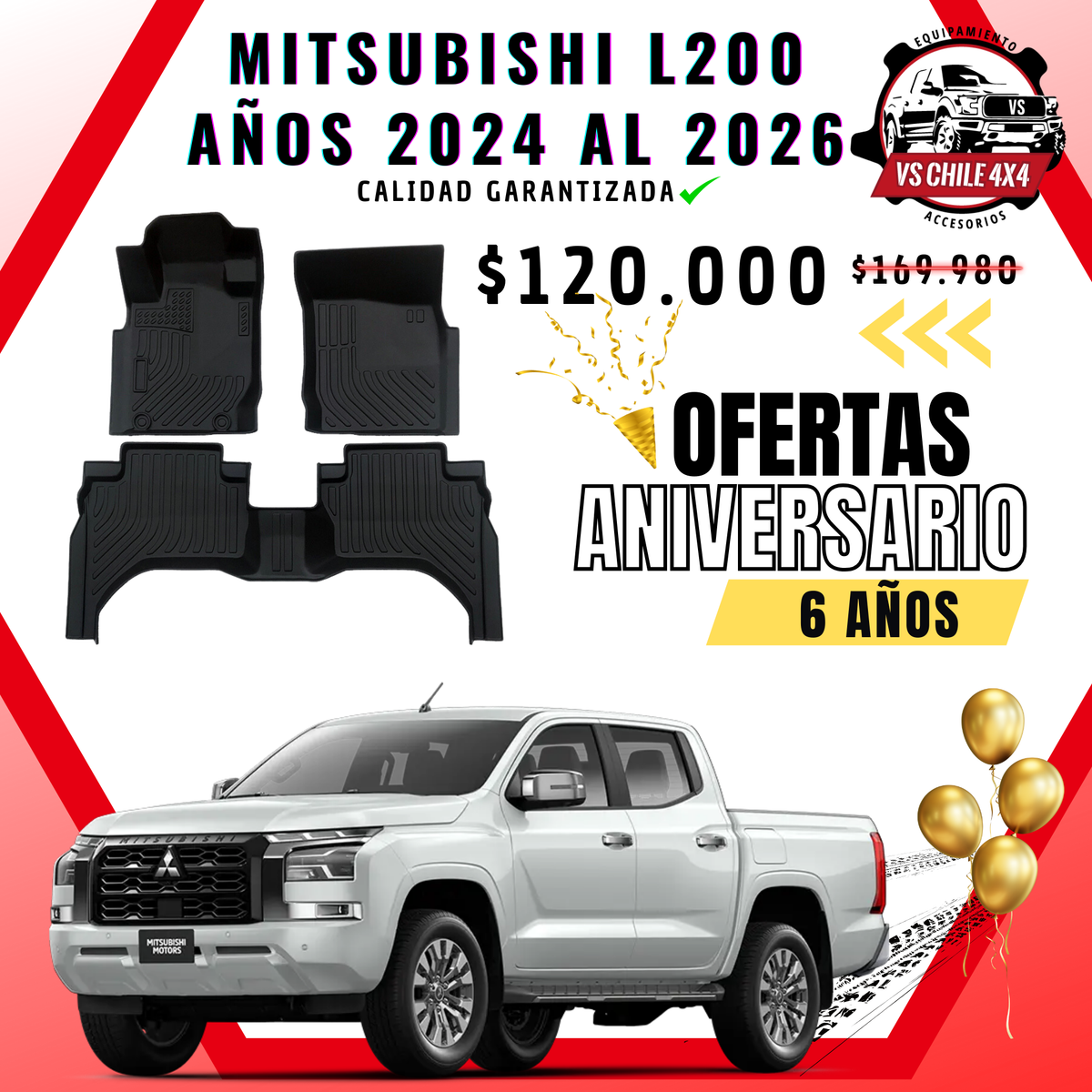 Pisos Calce Perfecto Mitsubishi L200 Doble Cabina (2024 - 2026)