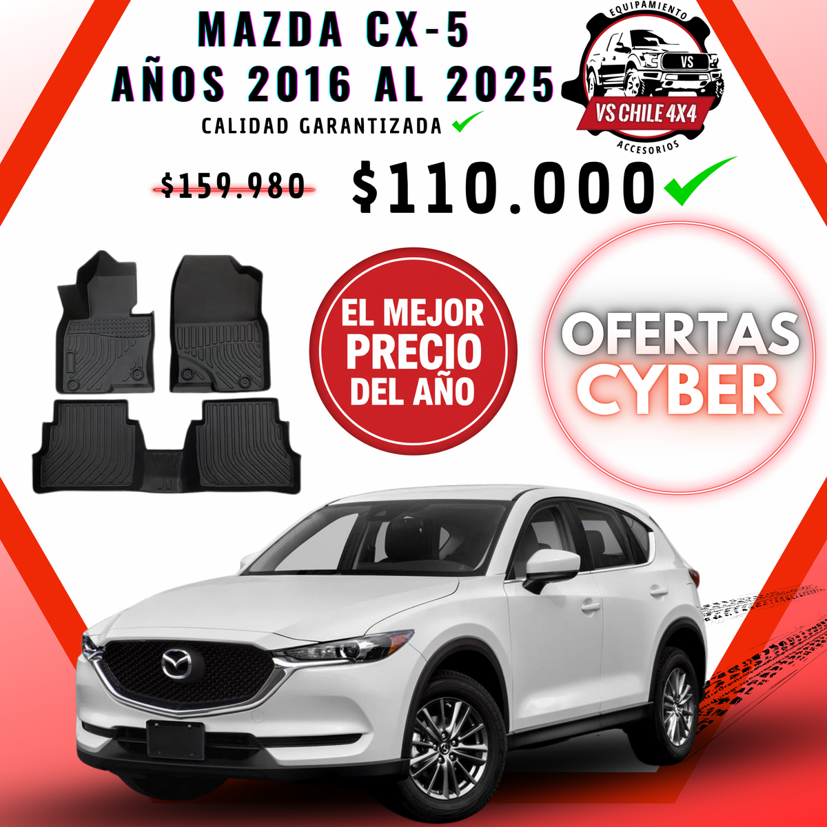 Pisos Calce Perfecto Mazda CX-5 / CX5 (2016 - 2025)