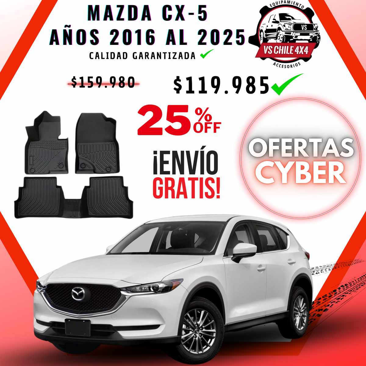 Pisos Calce Perfecto Mazda CX-5 / CX5 (2016 - 2025)
