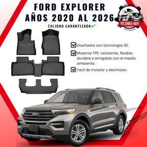 Pisos Calce Perfecto Ford Explorer 3 Corridas (2020 - 2026)