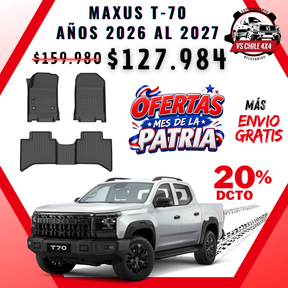 Pisos Calce Perfecto Maxus T70 / T-70 (años 2026 - 2027)