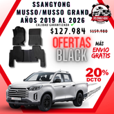Pisos Calce Perfecto SsangYong Musso / Musso Grand 2019 al 2026