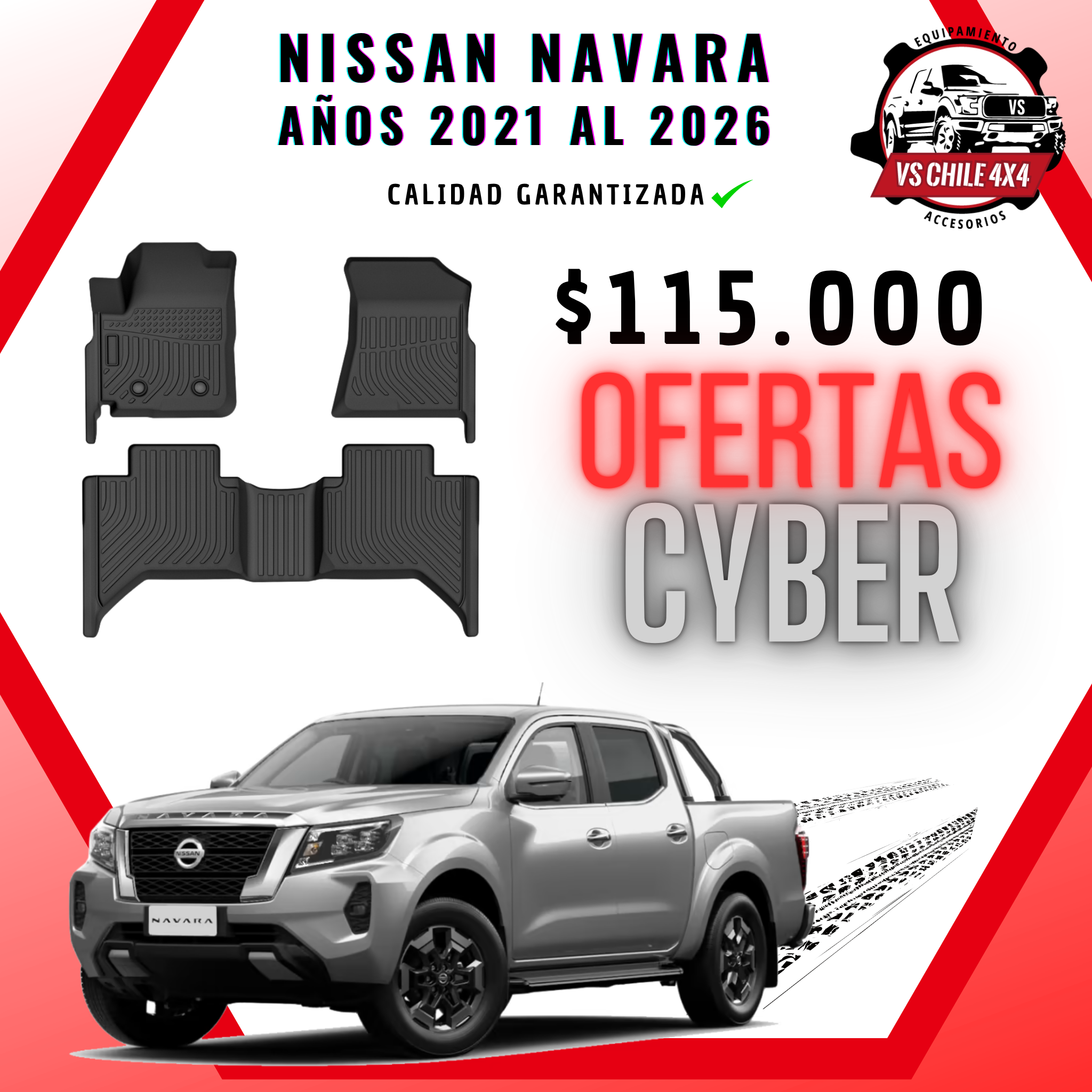 Pisos Calce Perfecto NISSAN NAVARA años 2021 al 2026