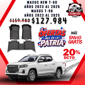 Pisos Calce Perfecto Maxus New T60 (años 2023 - 2026) Maxus T90 Doble (2023 - 2025)