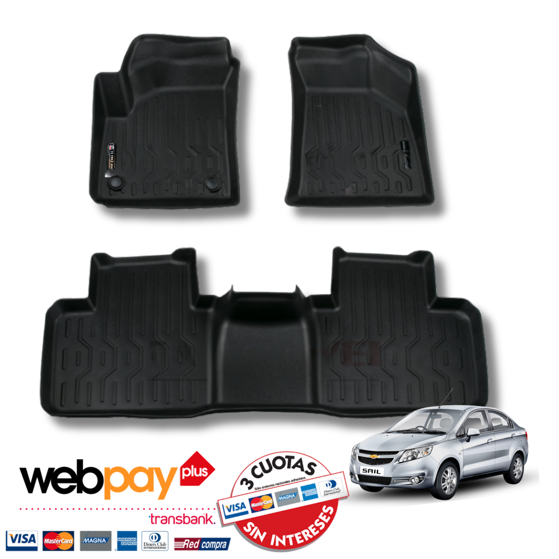 Pisos Calce Perfecto CHEVROLET SAIL años 2010 al 2014