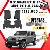 Pisos Calce Perfecto JEEP Wrangler JL años 2018 al 2022