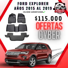 Pisos Calce Perfecto FORD EXPLORER años 2015 al 2019