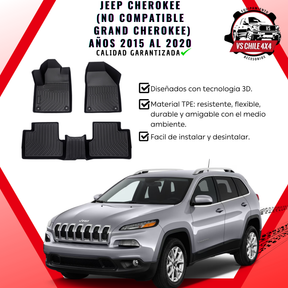 Pisos Calce Perfecto JEEP CHEROKEE años 2015 al 2020 NO COMPATIBLE PARA GRAND CHEROKEE