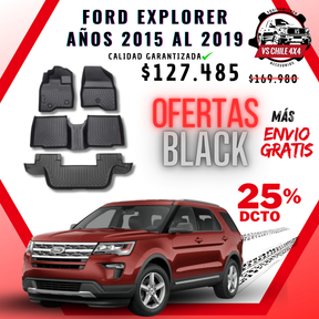 Pisos Calce Perfecto FORD EXPLORER años 2015 al 2019