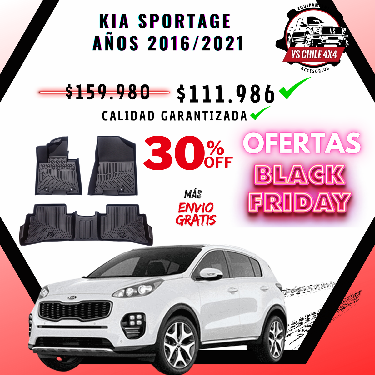Pisos Calce Perfecto Kia Sportage 2016 al 2021