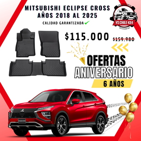 Pisos de Calce Perfecto Mitsubishi Eclipse Cross (2018–2025) — TPE 3D Premium