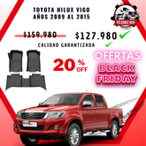 PISOS CALCE PERFECTO TOYOTA HILUX VIGO 2009 AL 2015