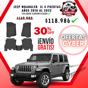Pisos Calce Perfecto JEEP Wrangler JL años 2018 al 2022