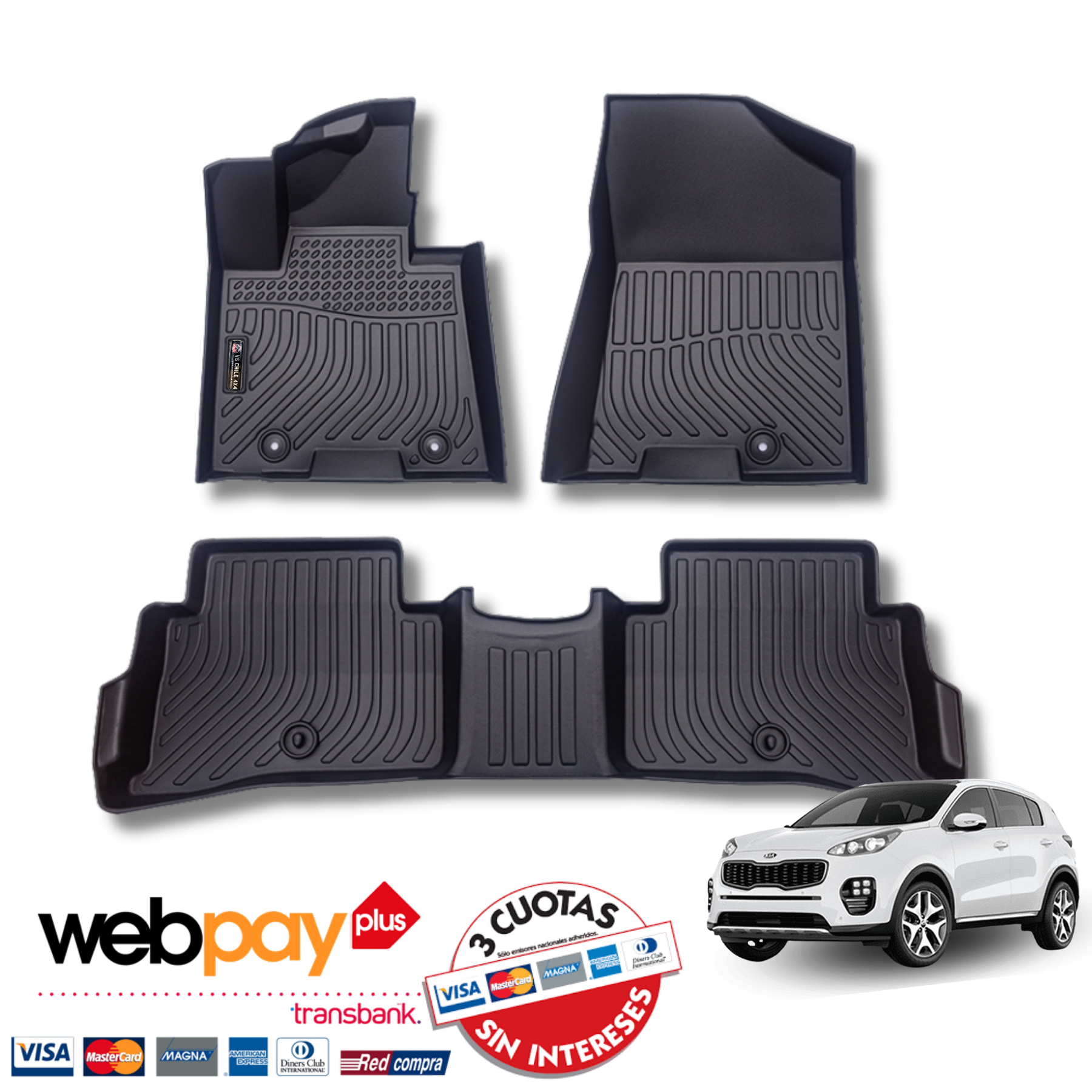 Pisos Calce Perfecto Kia Sportage (2016 al 2021)
