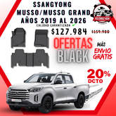 Pisos Calce Perfecto SsangYong Musso / Musso Grand 2019 al 2026