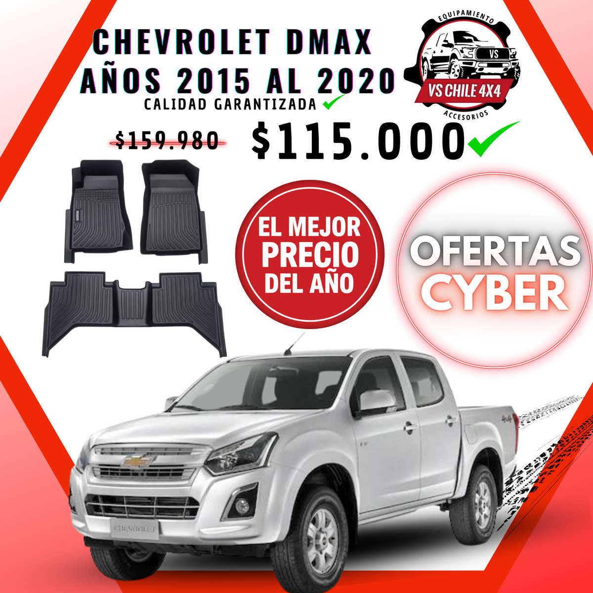 Pisos Calce Perfecto Chevrolet Dmax 2015 - 2020