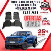 Pisos Calce Perfecto Ford Ranger Raptor 2da Gen (2023 - 2026)