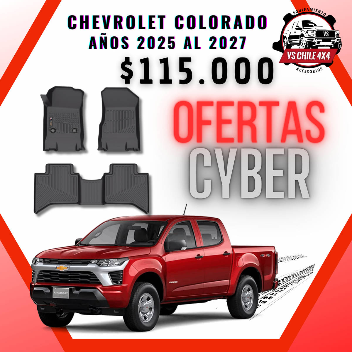 Pisos Calce Perfecto CHEVROLET COLORADO (2025 al 2027)