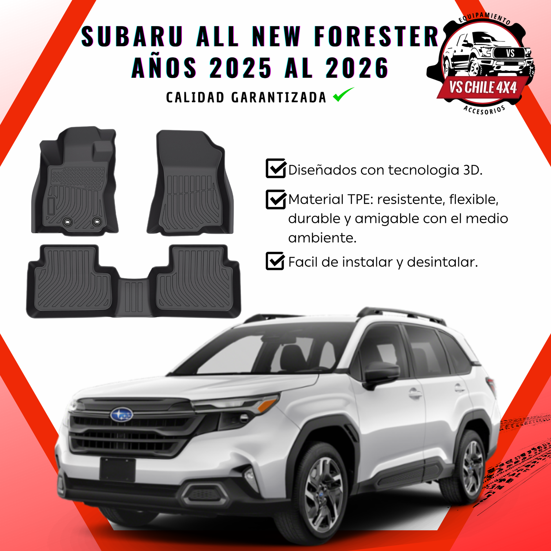 Pisos Calce Perfecto Subaru All New Forester Años 2025 Al 2026
