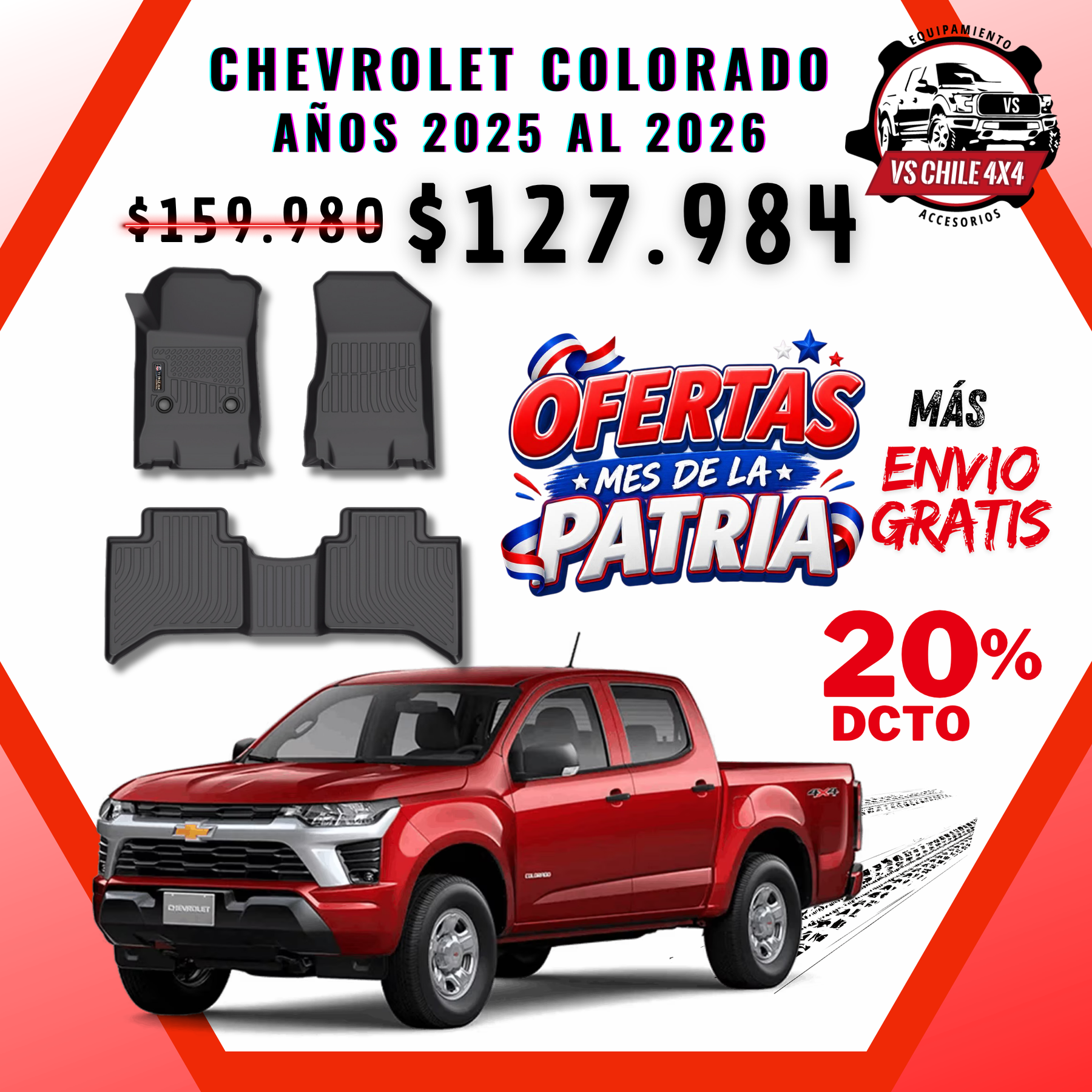 Pisos Calce Perfecto CHEVROLET COLORADO (2025 al 2026)