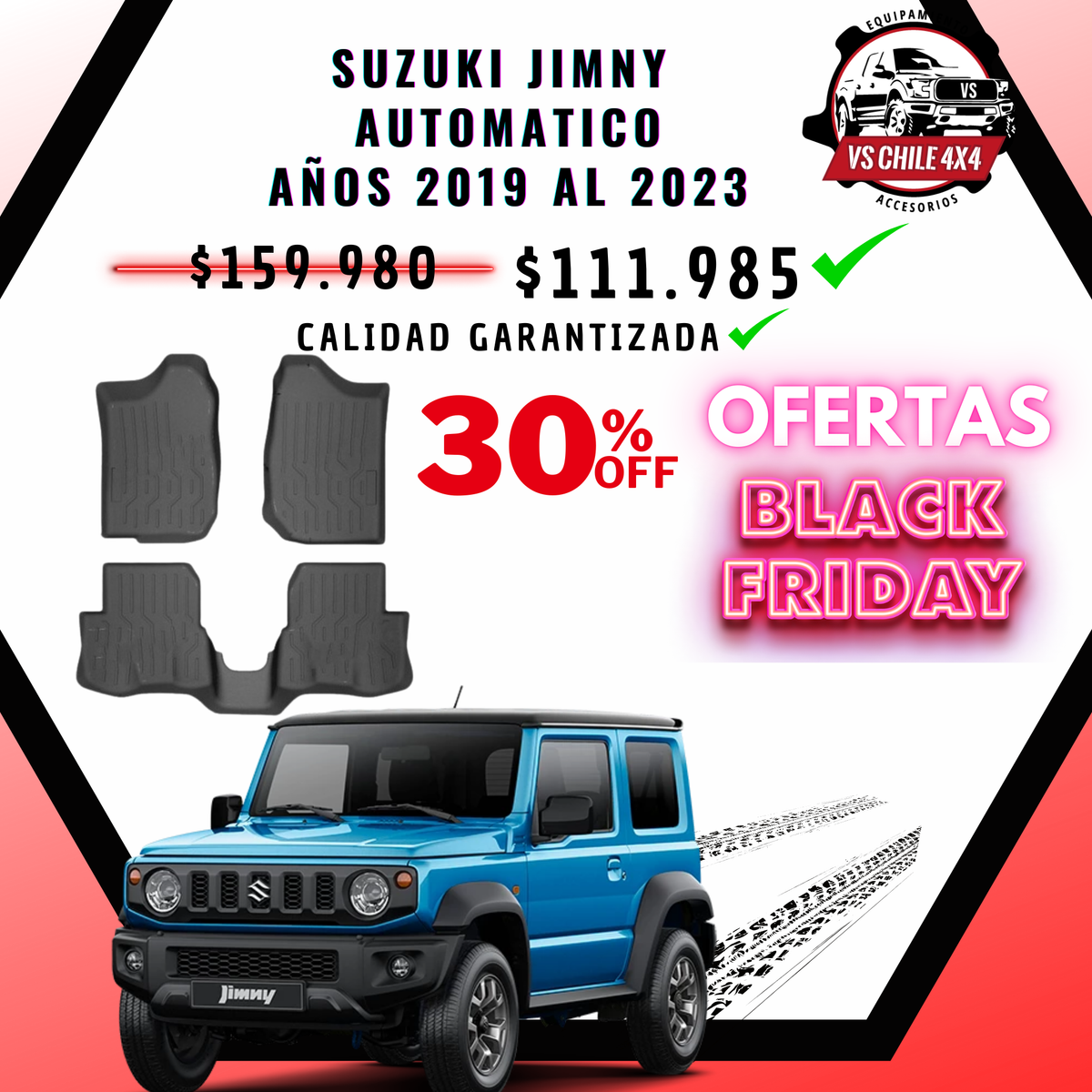 Pisos Calce Perfecto SUZUKI JIMNY AUTOMATICO años 2019 al 2024