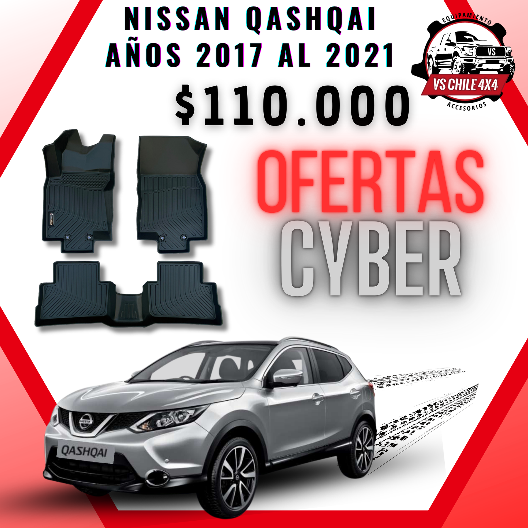 Pisos Calce Perfecto NISSAN QASHQAI   años 2017 al 2021