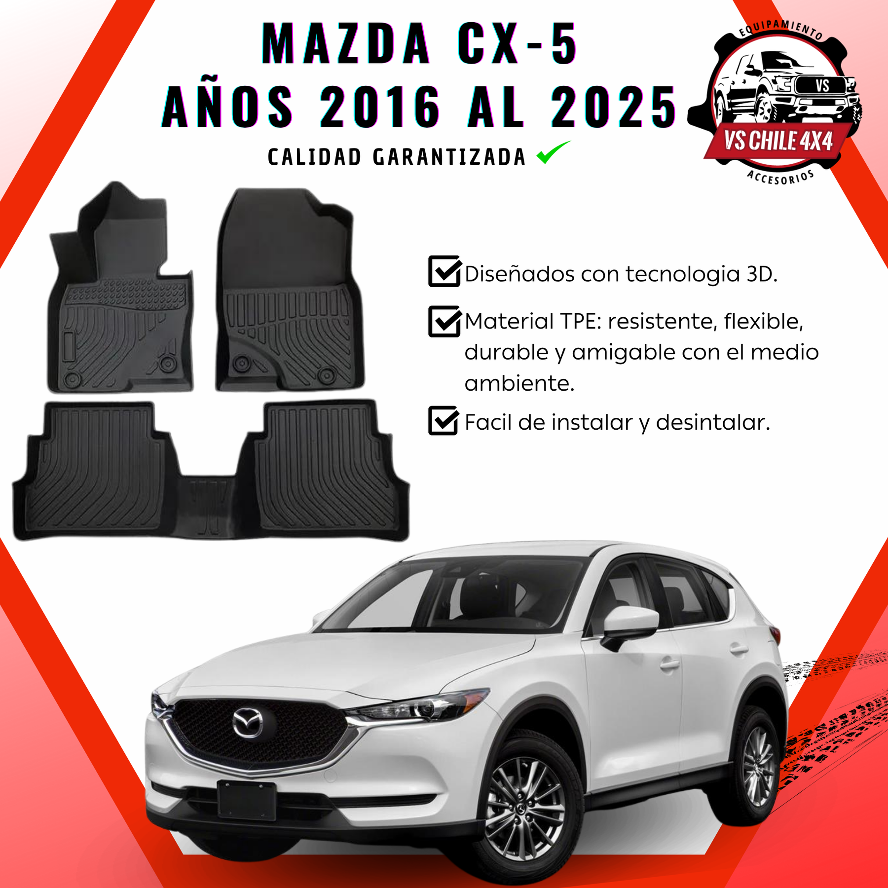 Pisos Calce Perfecto Mazda CX-5 / CX5 (2016 - 2025)