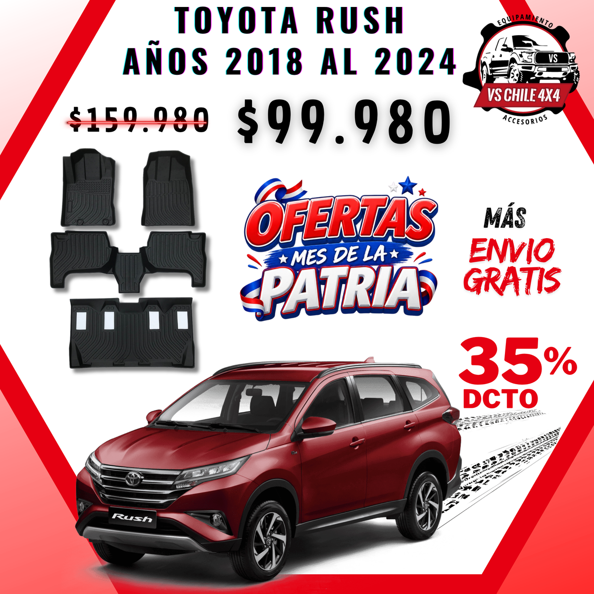 Pisos Calce Perfecto TOYOTA RUSH 2018-2024