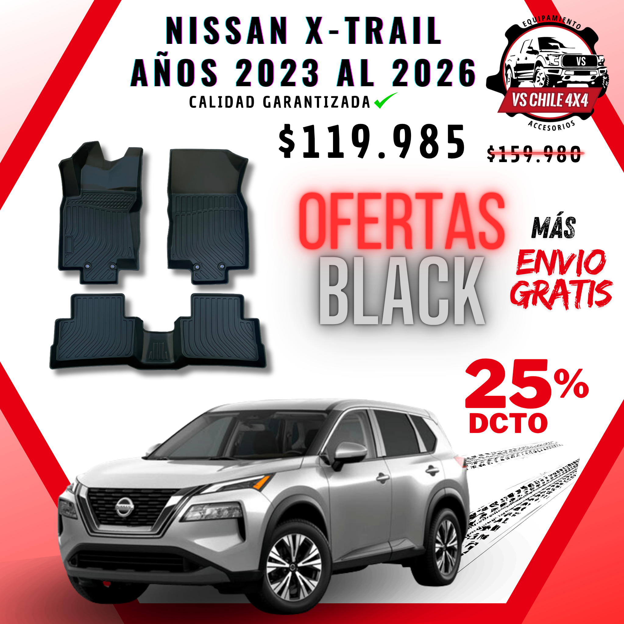 Pisos Calce Perfecto Nissan Xtrail X-trail 2023 al 2026