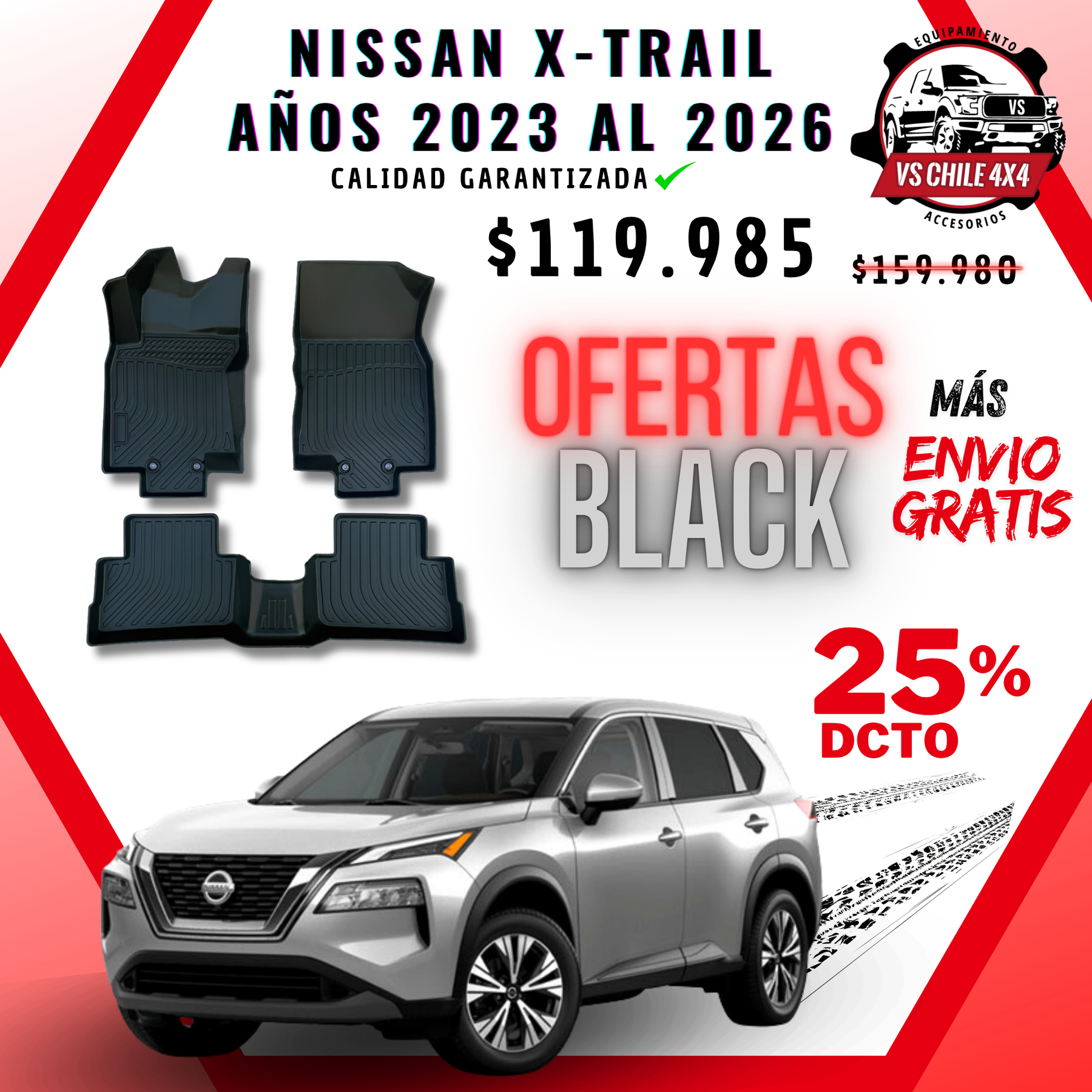 Pisos Calce Perfecto Nissan Xtrail X-trail 2023 al 2026