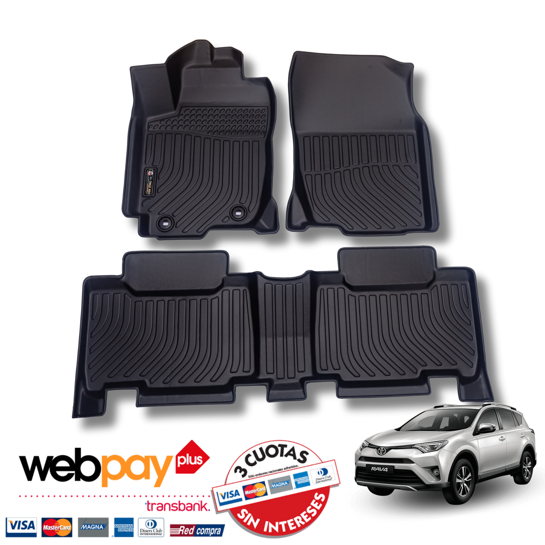 Pisos Calce Perfecto Toyota RAV4 RAV 4 años 2014 al 2018