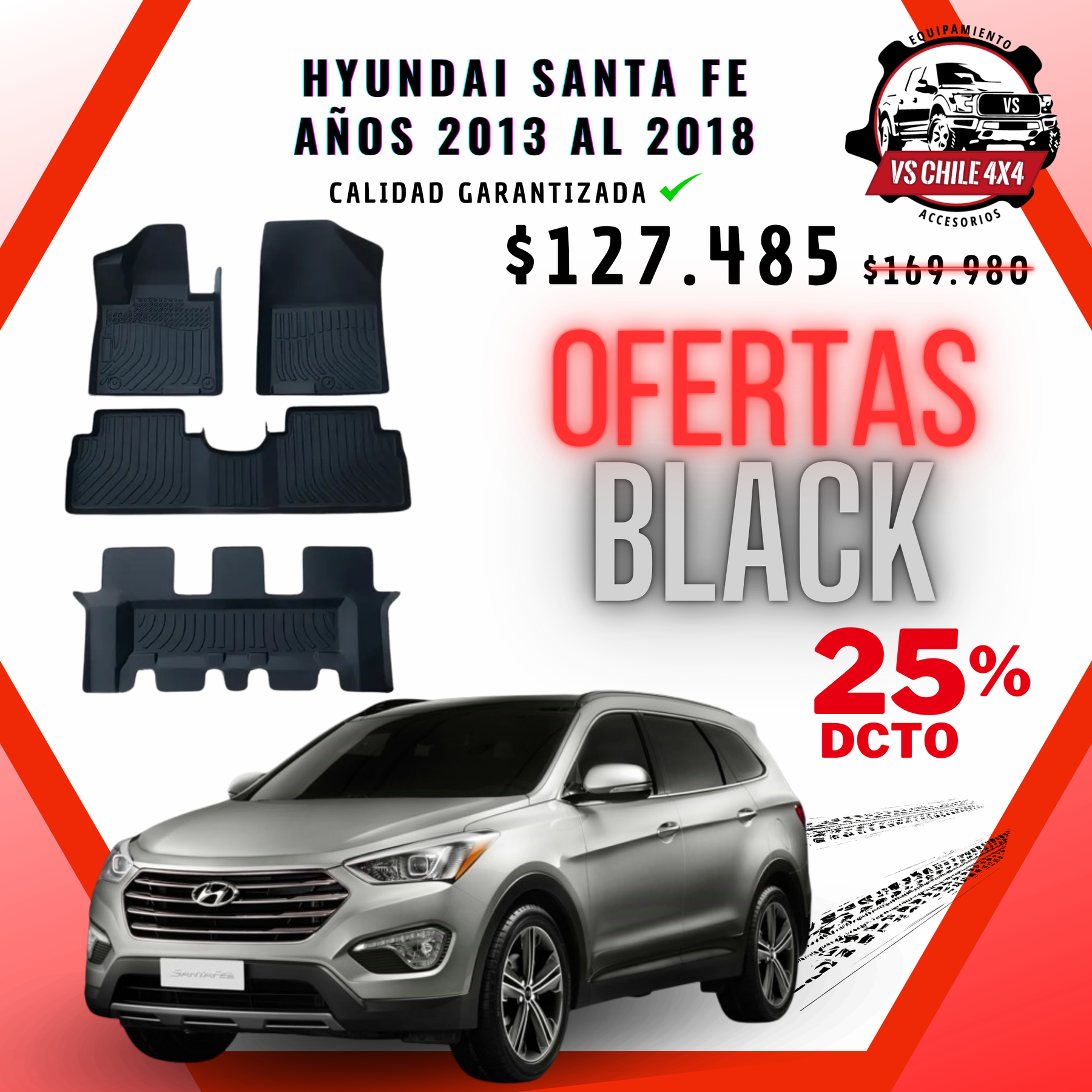Pisos Calce Perfecto HYUNDAI SANTA FE (2013 - 2018)