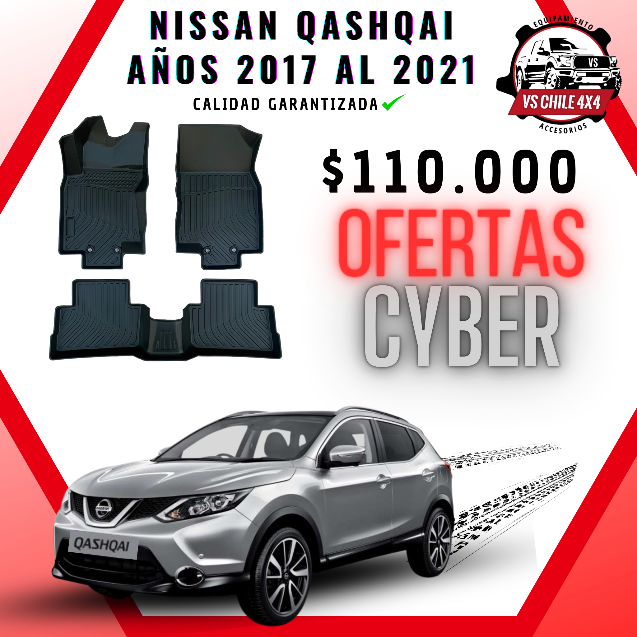 Pisos Calce Perfecto NISSAN QASHQAI   años 2017 al 2021