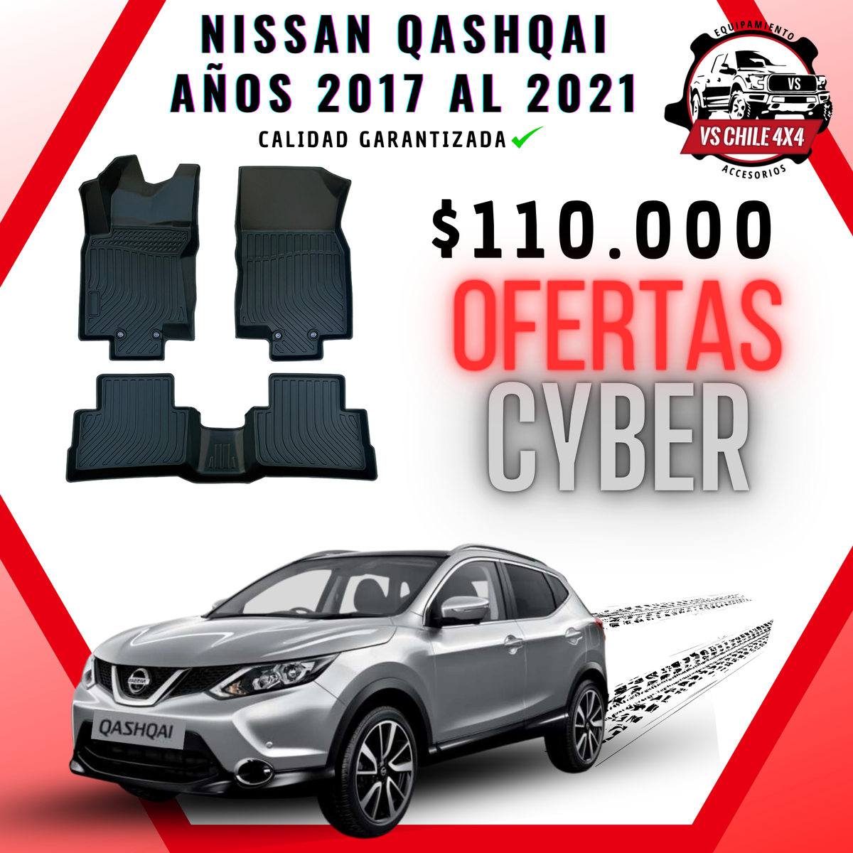 Pisos Calce Perfecto NISSAN QASHQAI   años 2017 al 2021