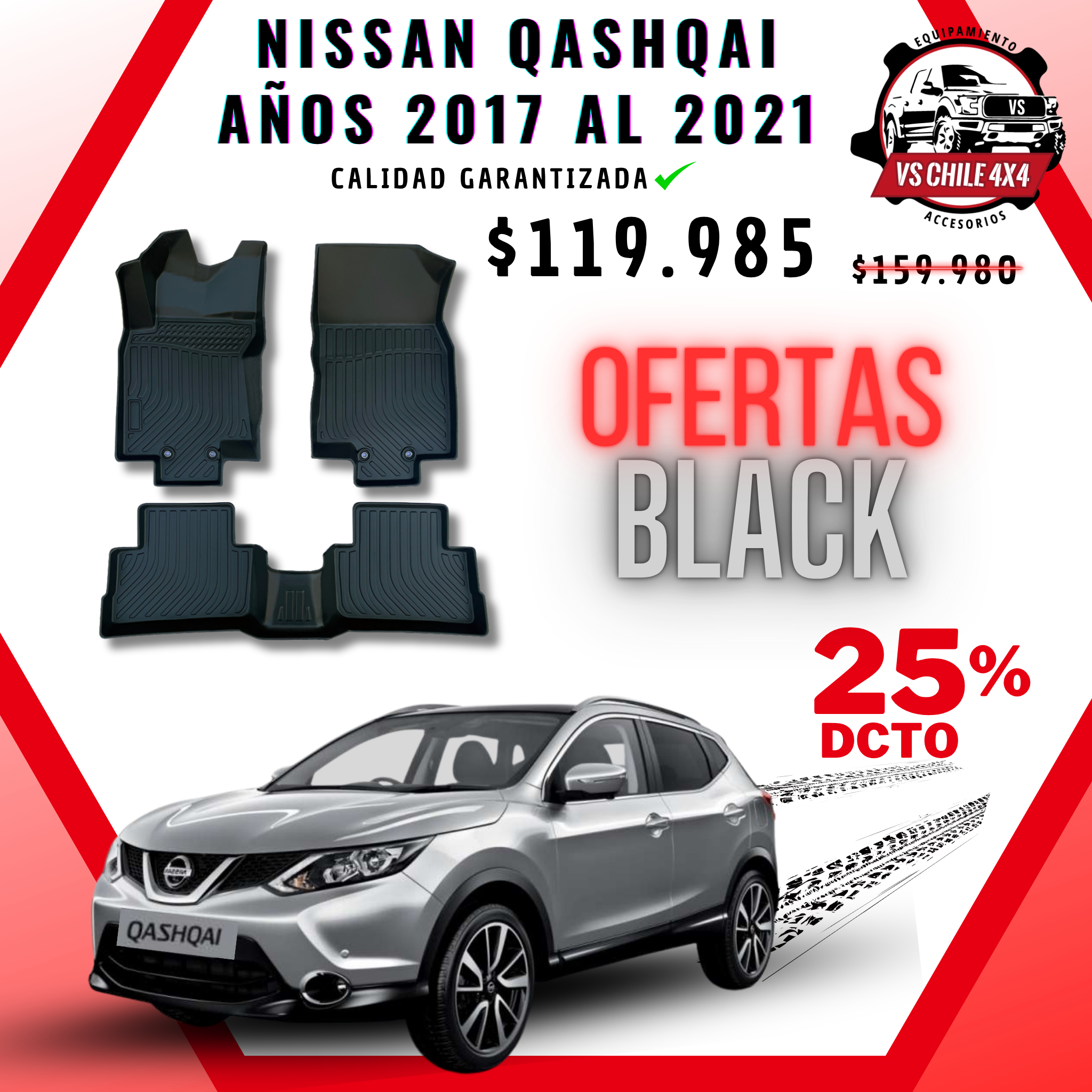 Pisos Calce Perfecto NISSAN QASHQAI   años 2017 al 2021