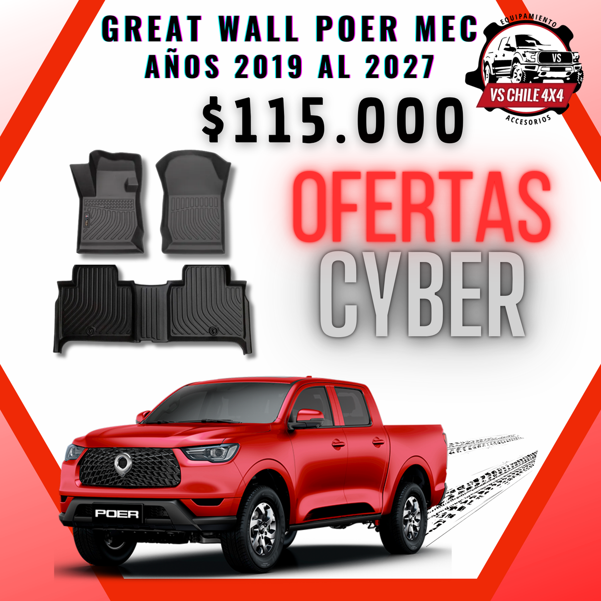 Pisos calce perfecto Great Wall Poer Transmisión Mecánica AÑOS 2019 AL 2027