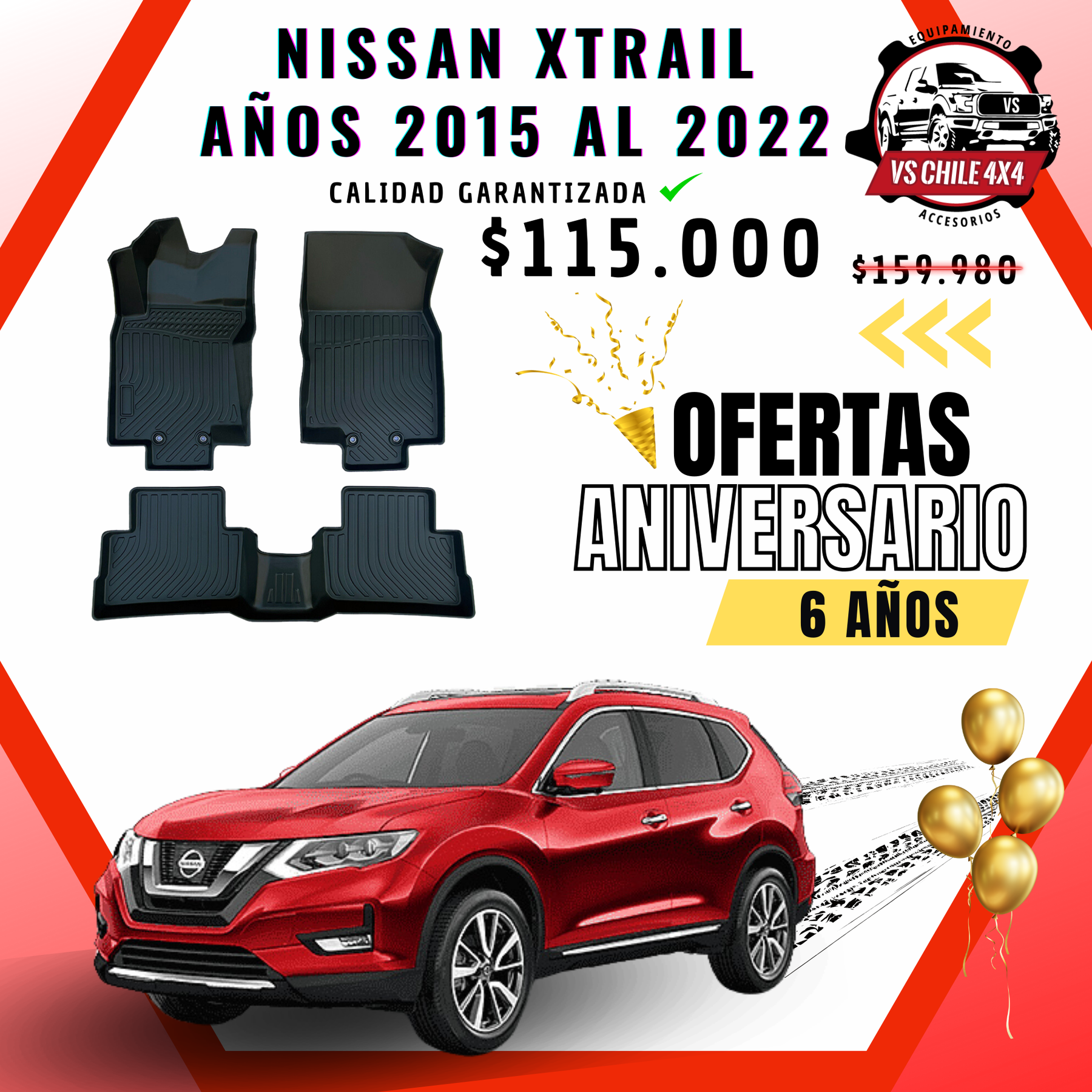 Pisos Calce Perfecto NISSAN XTRAIL X-TRAIL  años 2015 al 2022