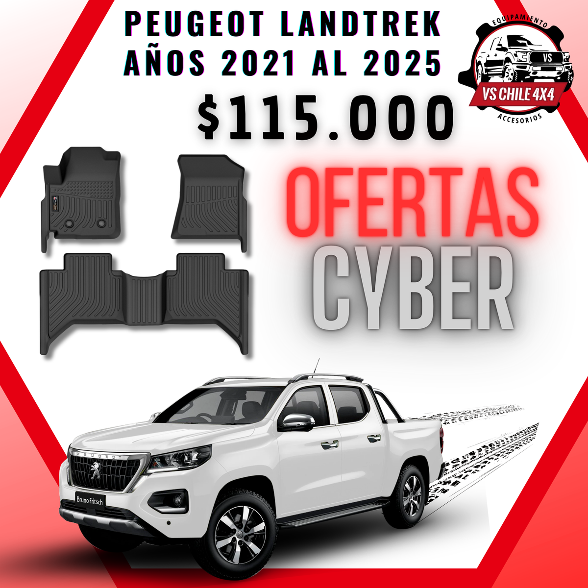 Pisos Calce Perfecto Peugeot Landtrek años 2021 al 2025