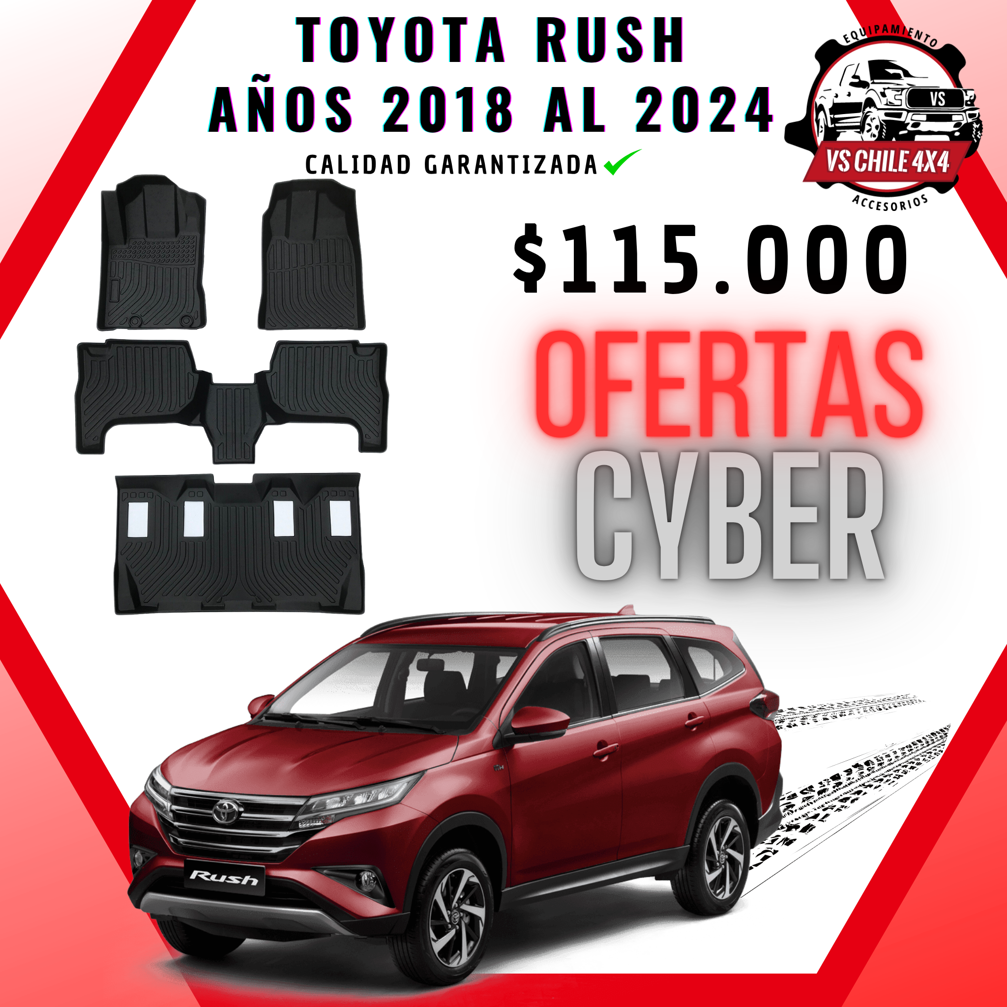 Pisos Calce Perfecto TOYOTA RUSH 2018-2024