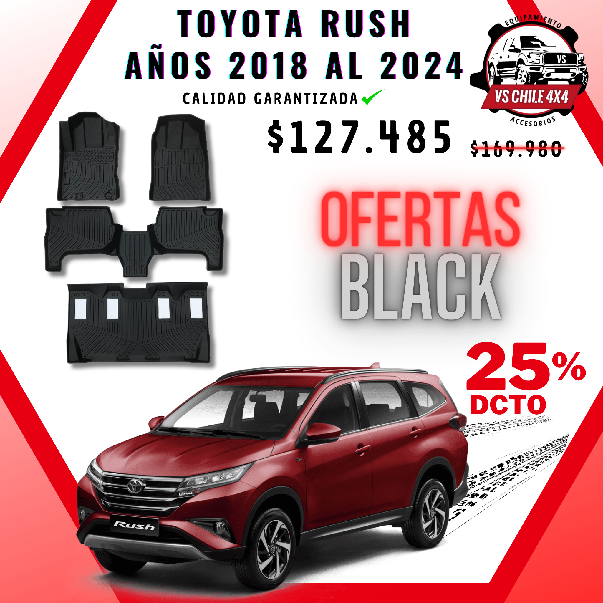 Pisos Calce Perfecto TOYOTA RUSH 2018-2024