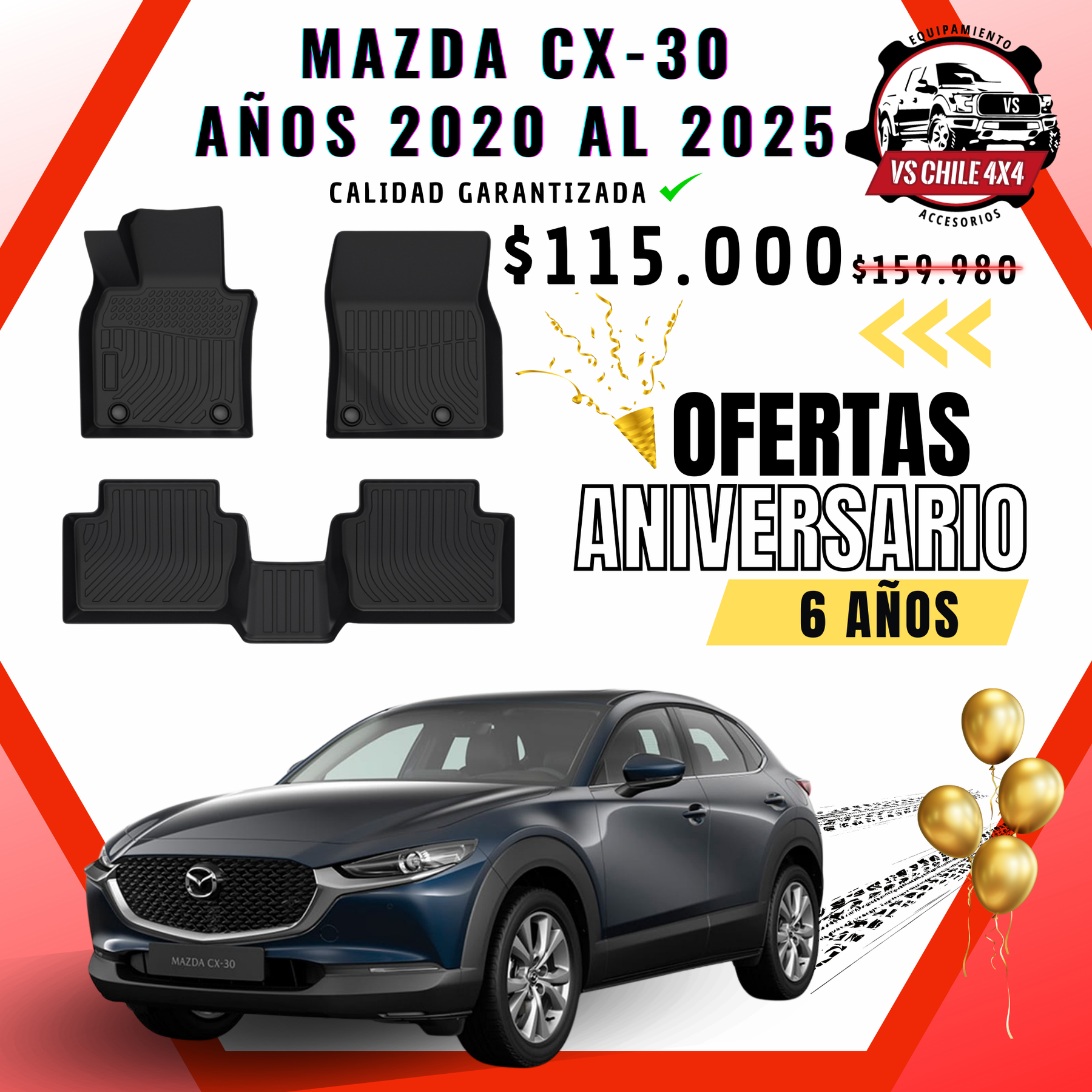 Pisos Calce Perfecto Mazda CX-30 / CX30 (2020 - 2025)