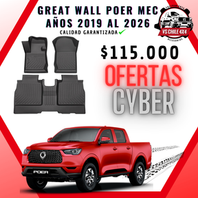 Pisos calce perfecto Great Wall Poer Transmisión Mecánica AÑOS 2019 AL 2026